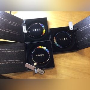 🌈 NOGU Trio of Mixed Firefly Glass Bracelets 🌈🌈